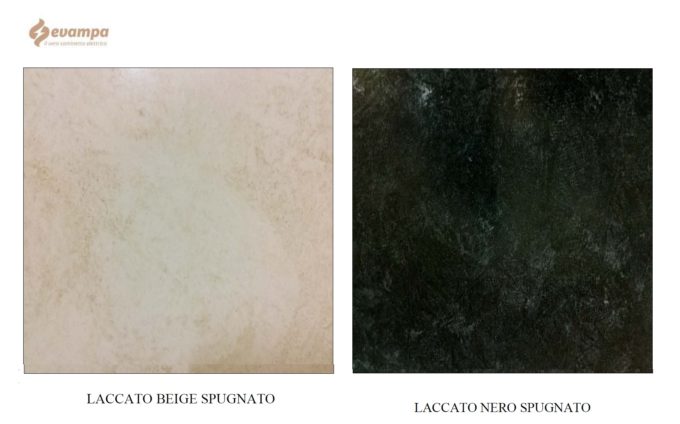 Laccato beige e nero spugnato a mano